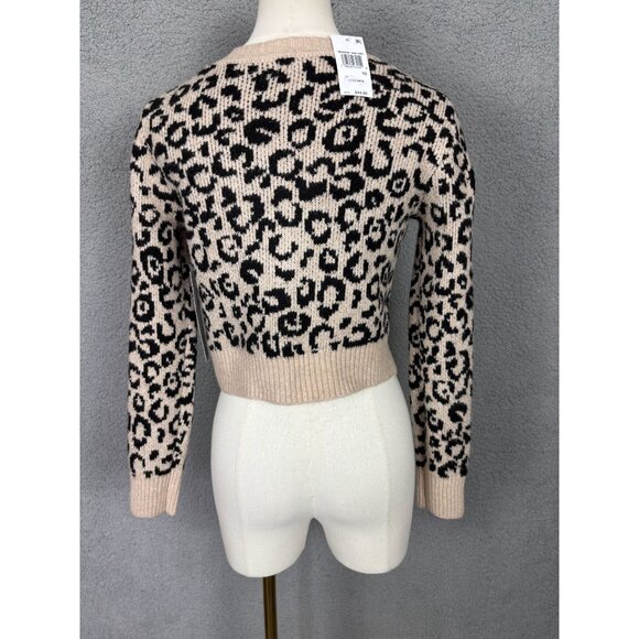 Madden Girl Juniors' XS Leopard Print Cardigan Sweater Button Front Multi NWT's - Picture 5 of 8